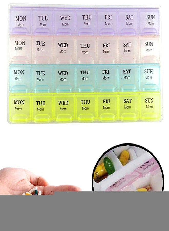 DIY Crafts DIY DIYC-10489 Crafts 28 Days 4 Weeks for 7 Days Pill Medicine Box Organizer for Vitamins Tablets Health & Care Dno# 19 (Pack of 2 Pcs, DIY Crafts) - Image 4